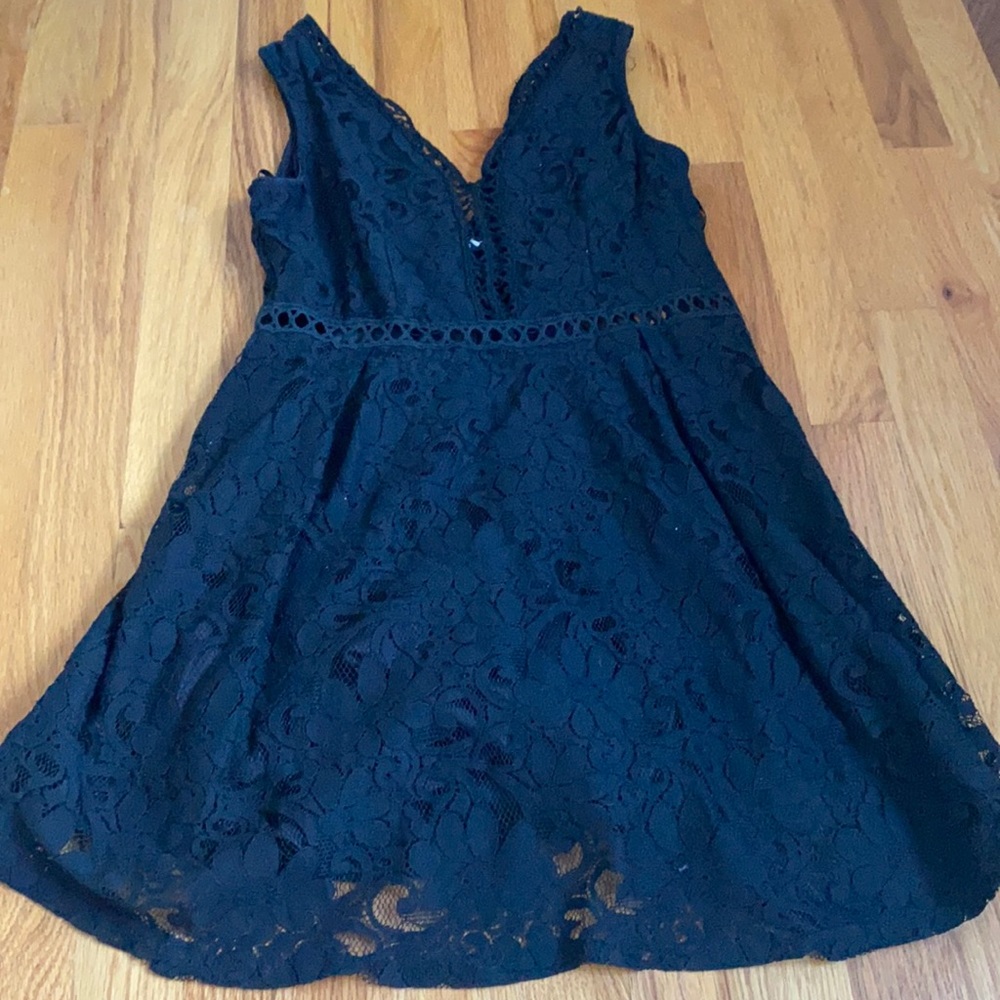 Black lace dress